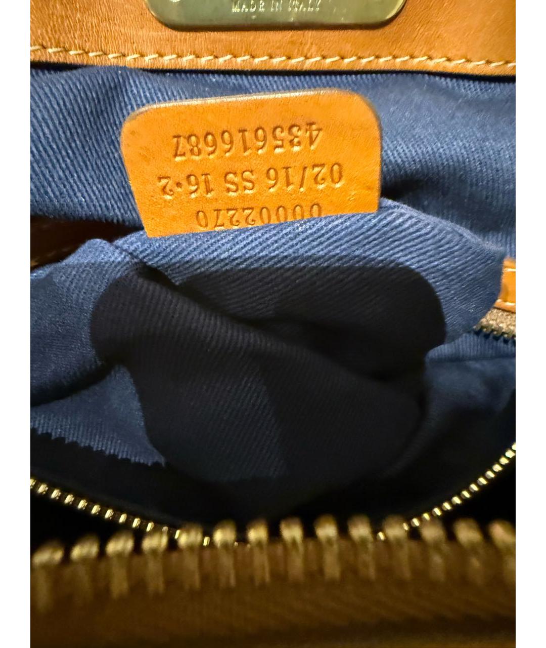 RALPH LAUREN Коричневая кожаная сумка с короткими ручками, фото 2