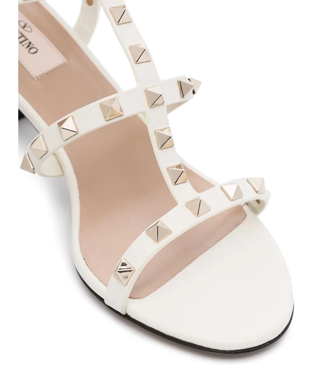 VALENTINO Белые кожаные босоножки, фото 3