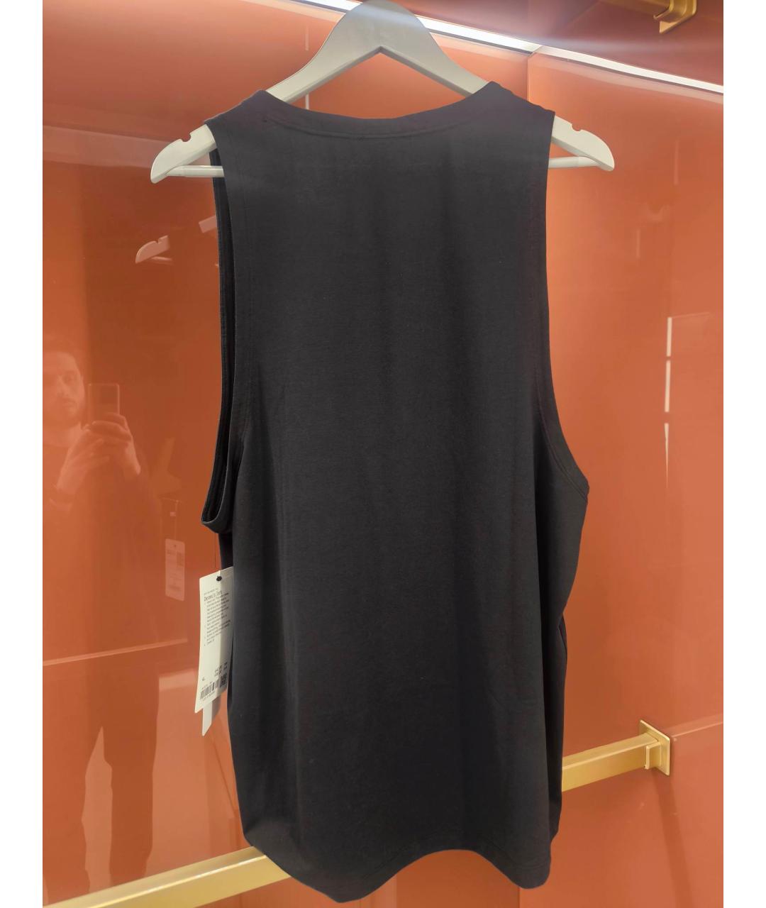 Lululemon Черная хлопко-полиэстеровая майка, фото 2