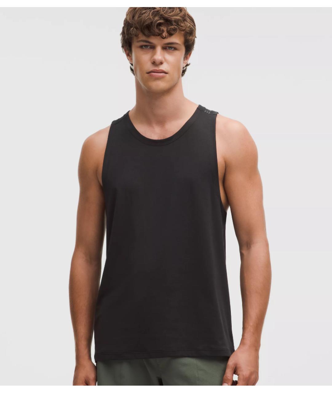 Lululemon Черная хлопко-полиэстеровая майка, фото 3