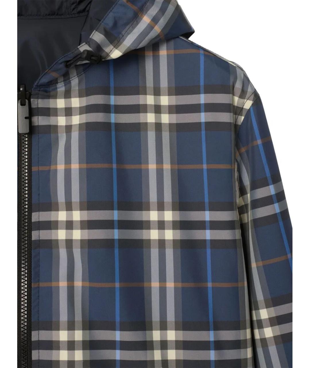 BURBERRY Синяя полиэстеровая куртка, фото 5