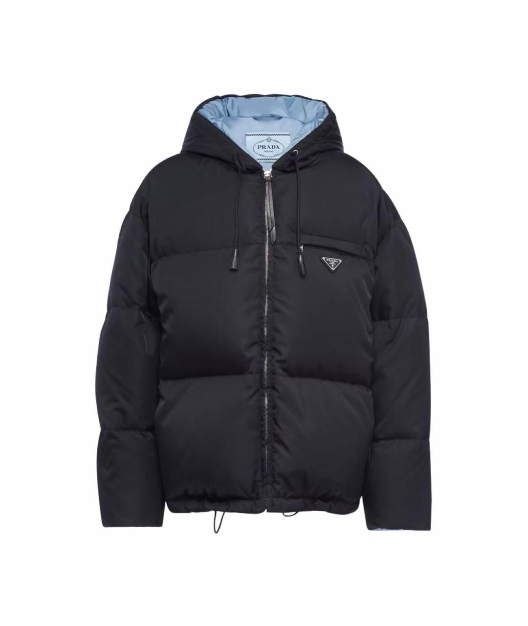 PRADA Черный полиамидовый пуховик, фото 1