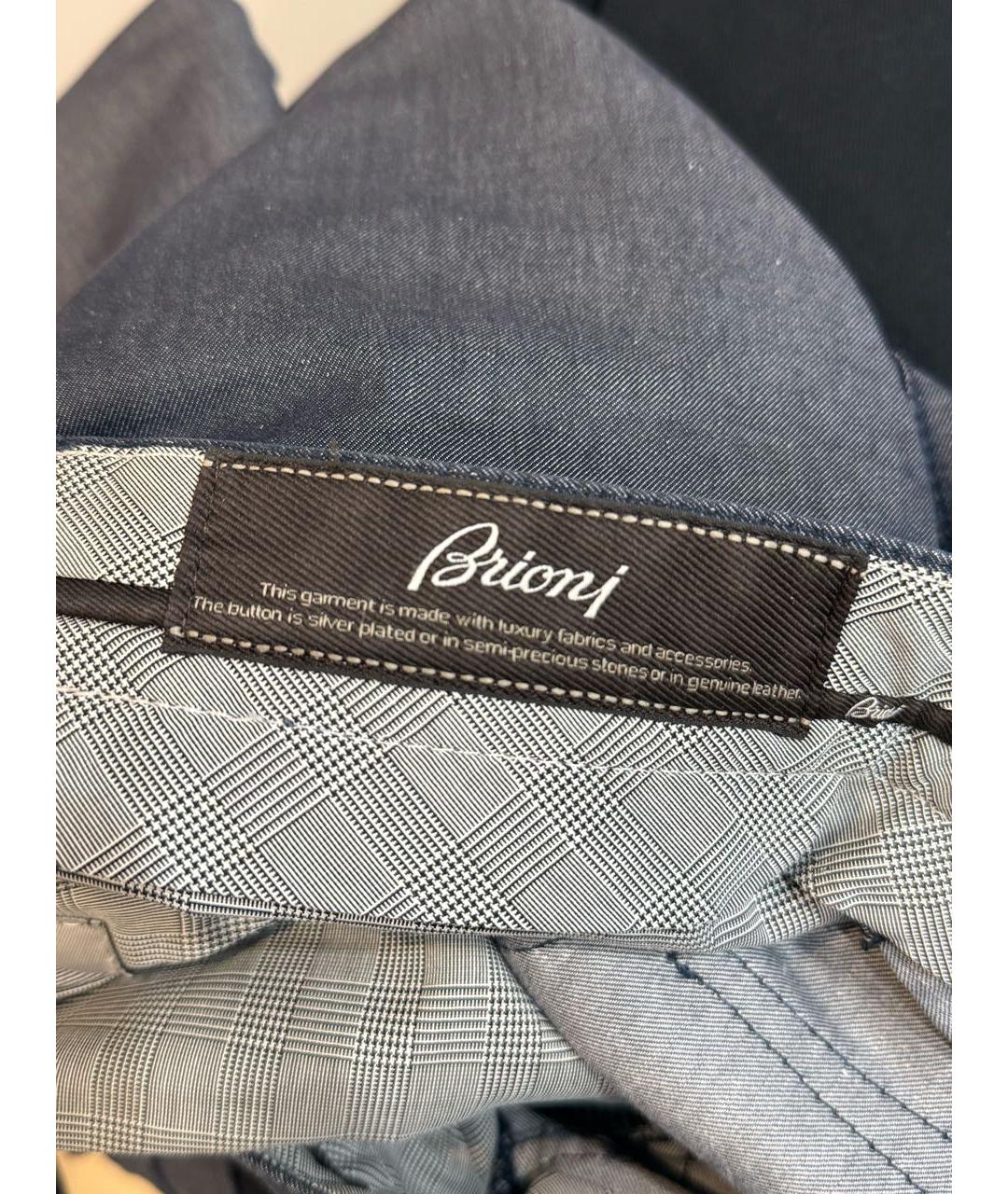 BRIONI Антрацитовые хлопковые повседневные брюки, фото 6