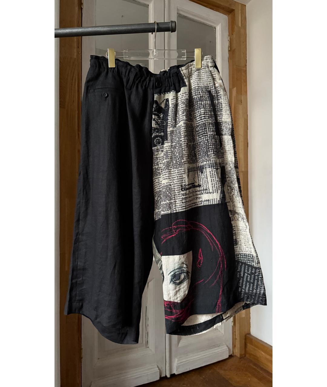 YOHJI YAMAMOTO Мульти льняные шорты, фото 5