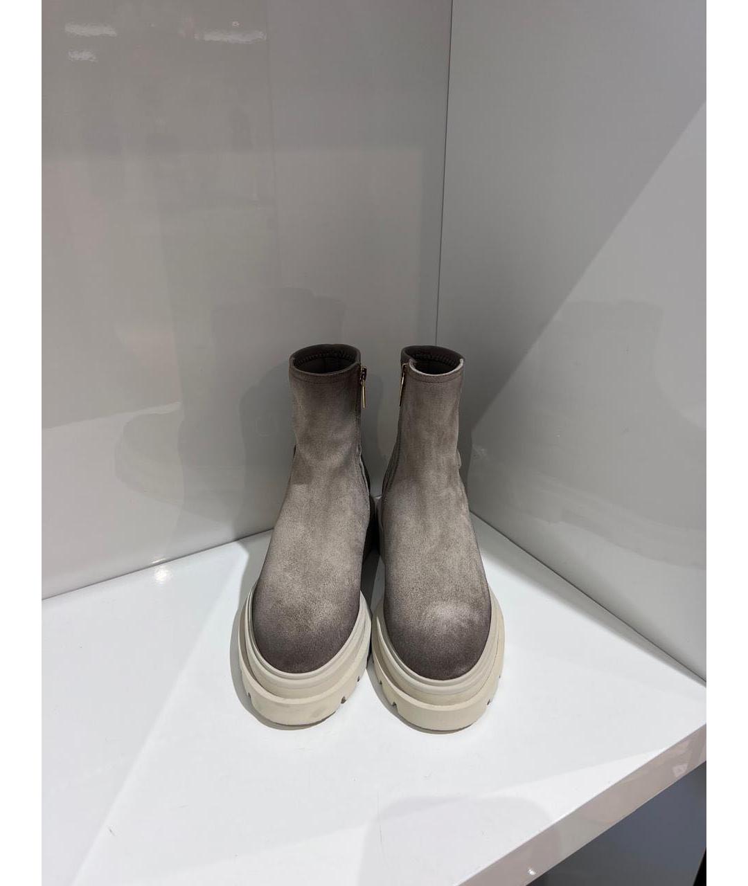 SANTONI Серые ботинки, фото 2