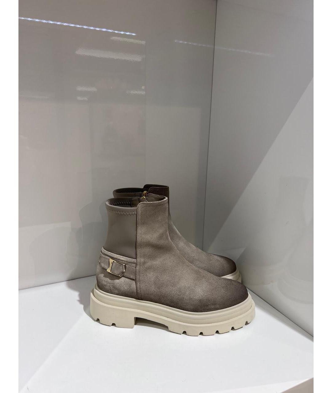 SANTONI Серые ботинки, фото 3