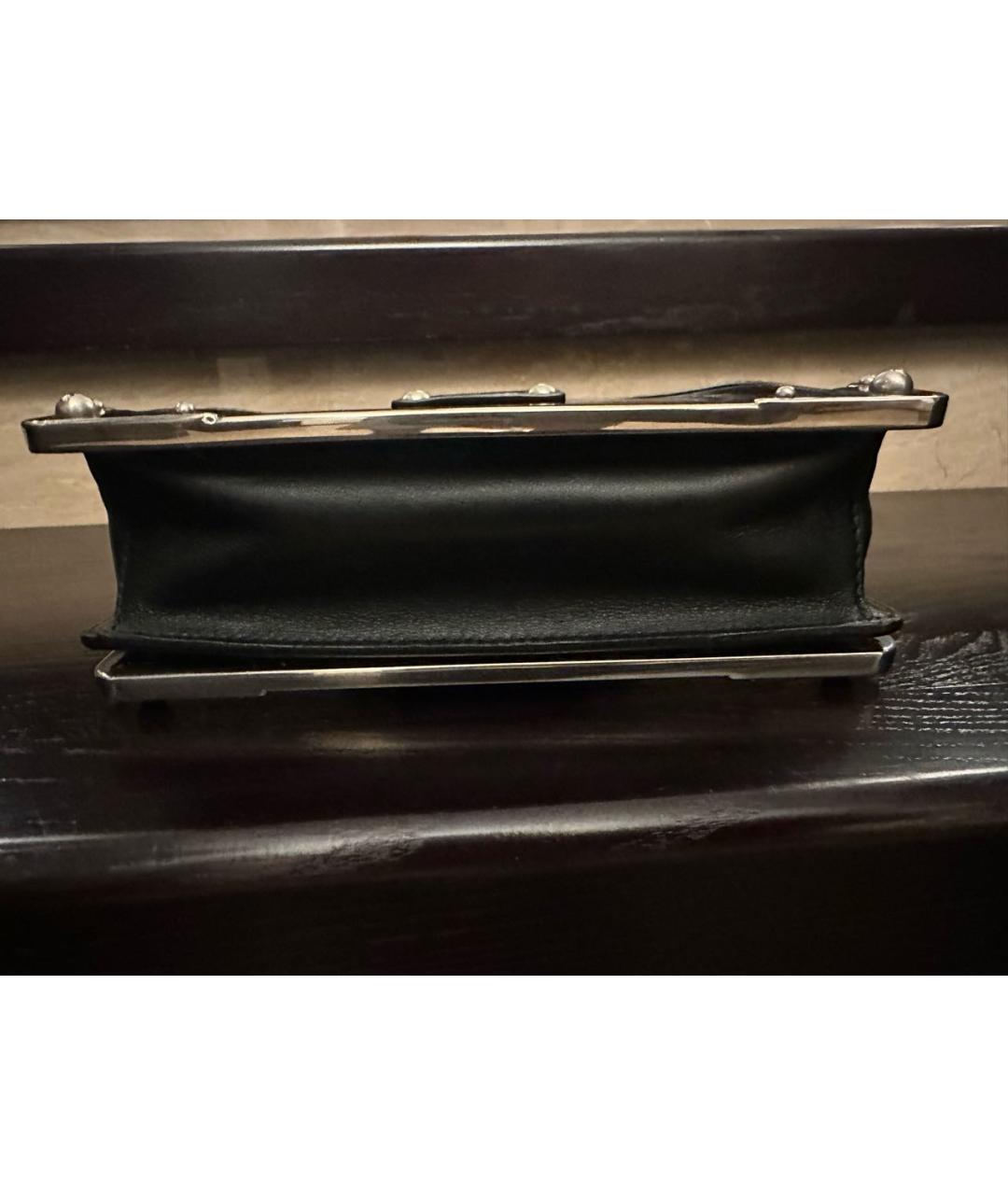 PRADA Черная кожаная сумка через плечо, фото 4
