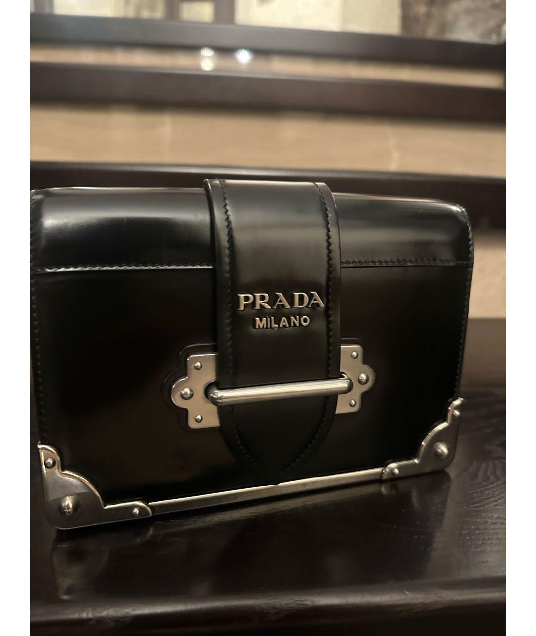 PRADA Черная кожаная сумка через плечо, фото 2