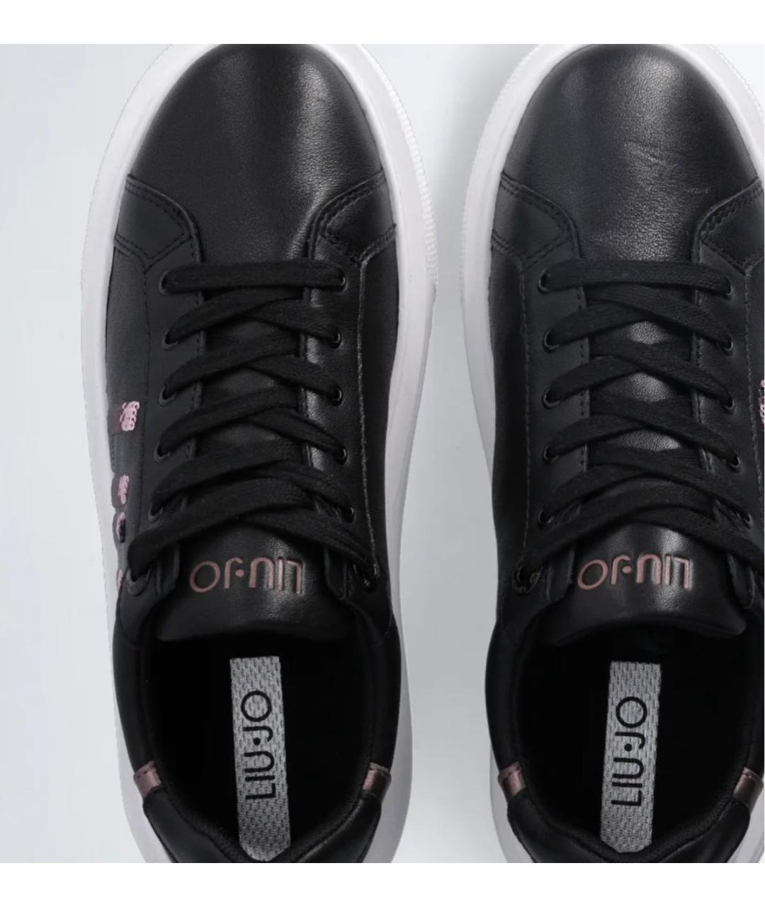 LIU JO Черные кожаные кеды, фото 3