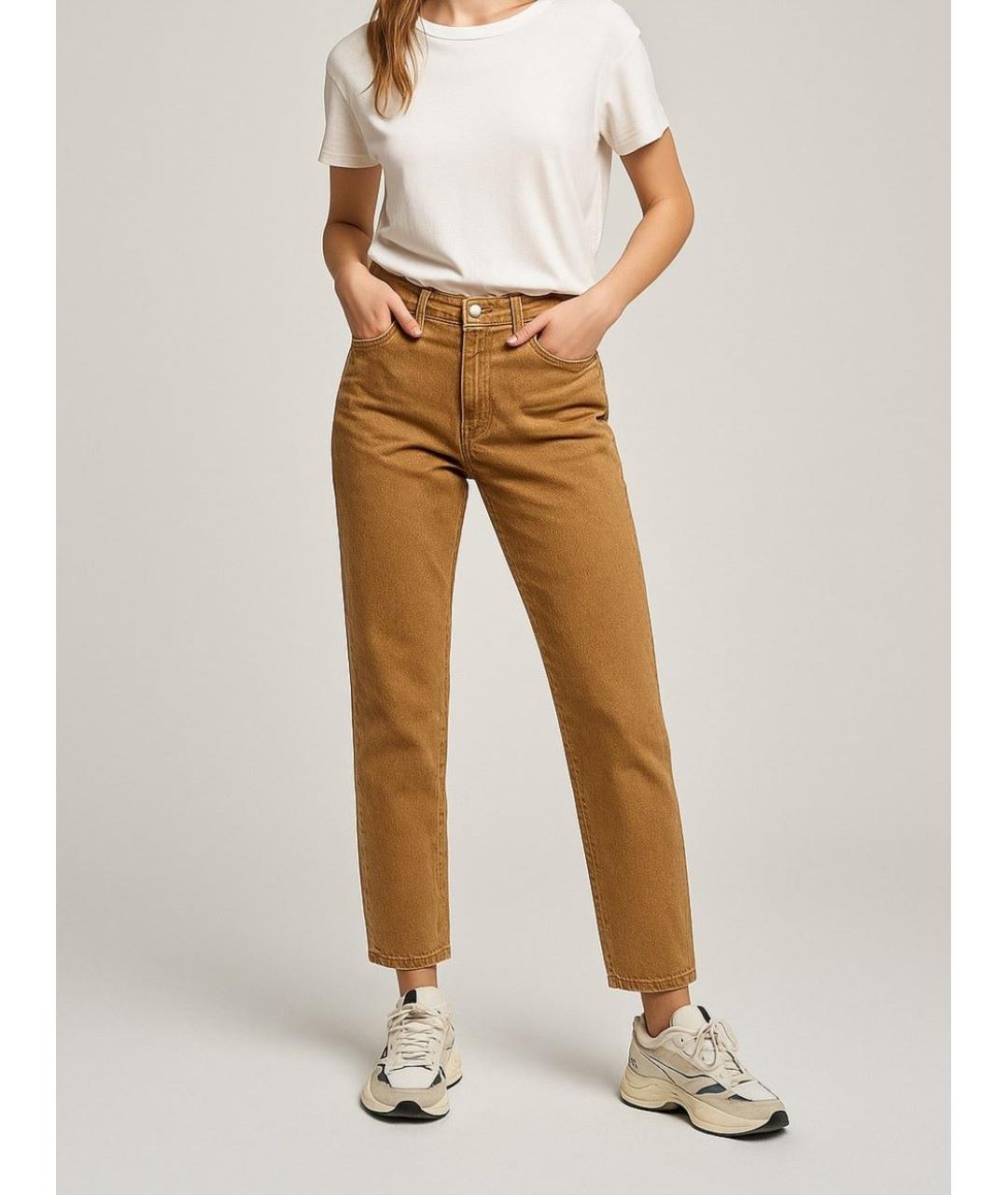 POLO RALPH LAUREN Коричневые хлопковые прямые джинсы, фото 7