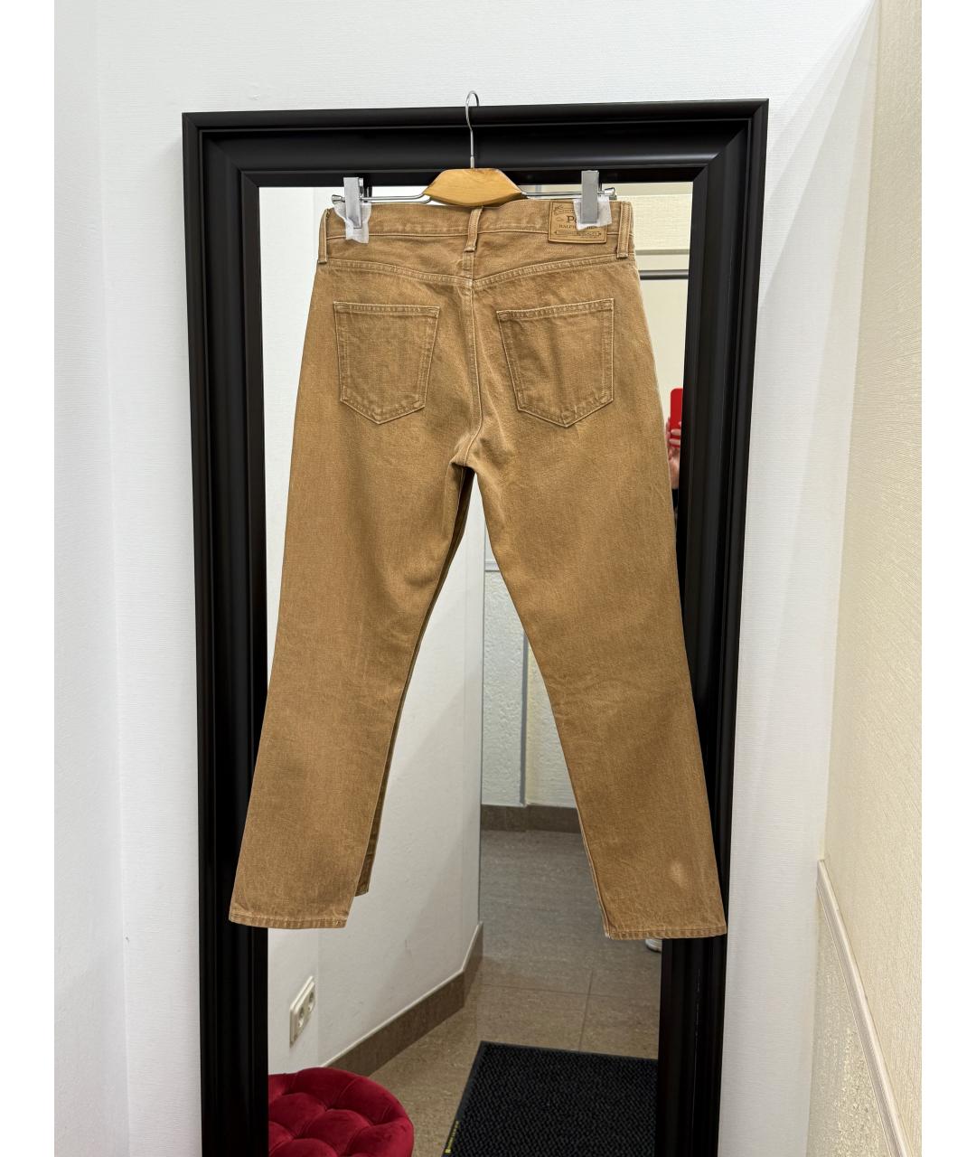 POLO RALPH LAUREN Коричневые хлопковые прямые джинсы, фото 2
