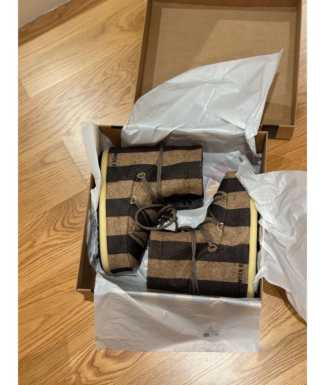 JACQUEMUS Бежевые текстильные ботинки, фото 3