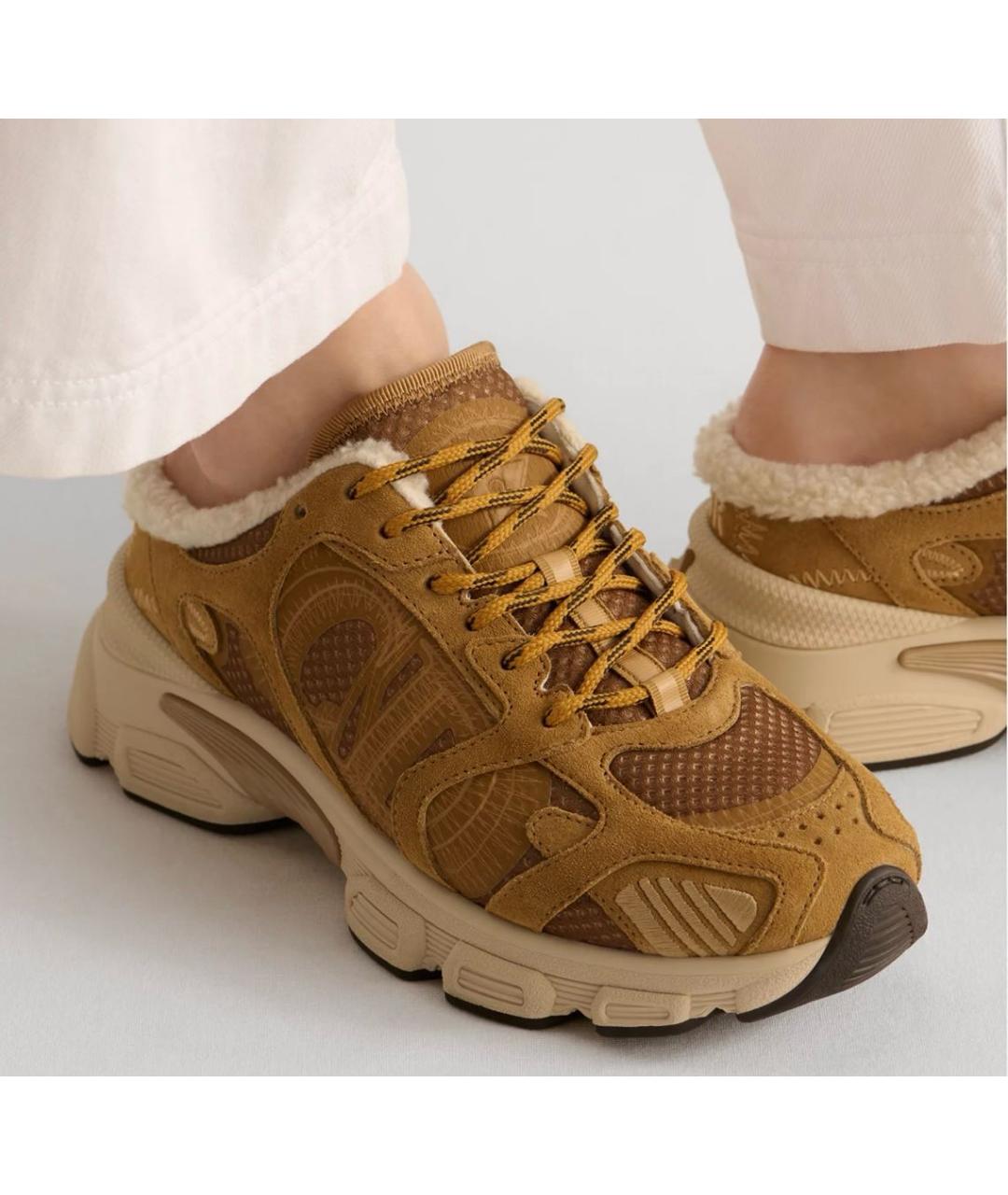 CHRISTIAN DIOR Горчичные замшевые кроссовки, фото 2