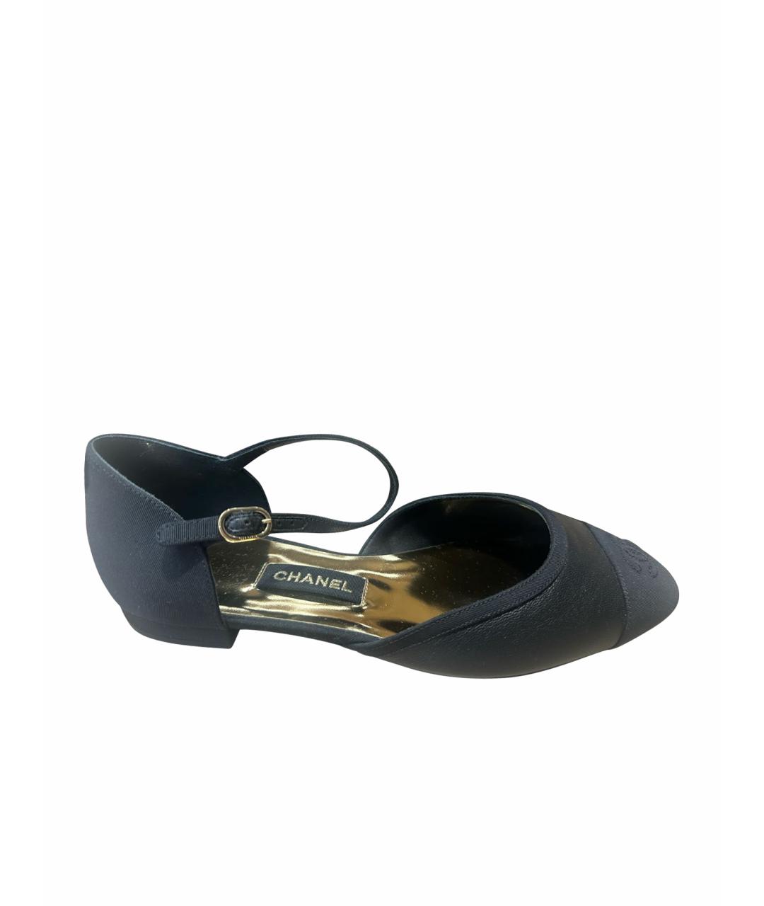 CHANEL Черные кожаные туфли, фото 1