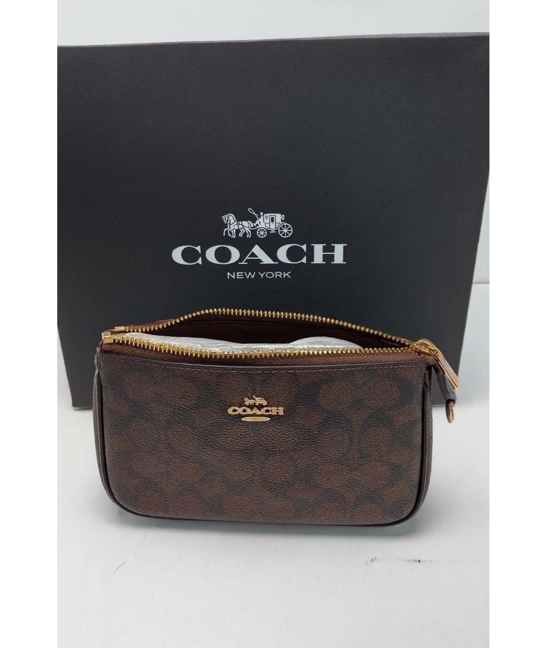 COACH Коричневая сумка через плечо, фото 5