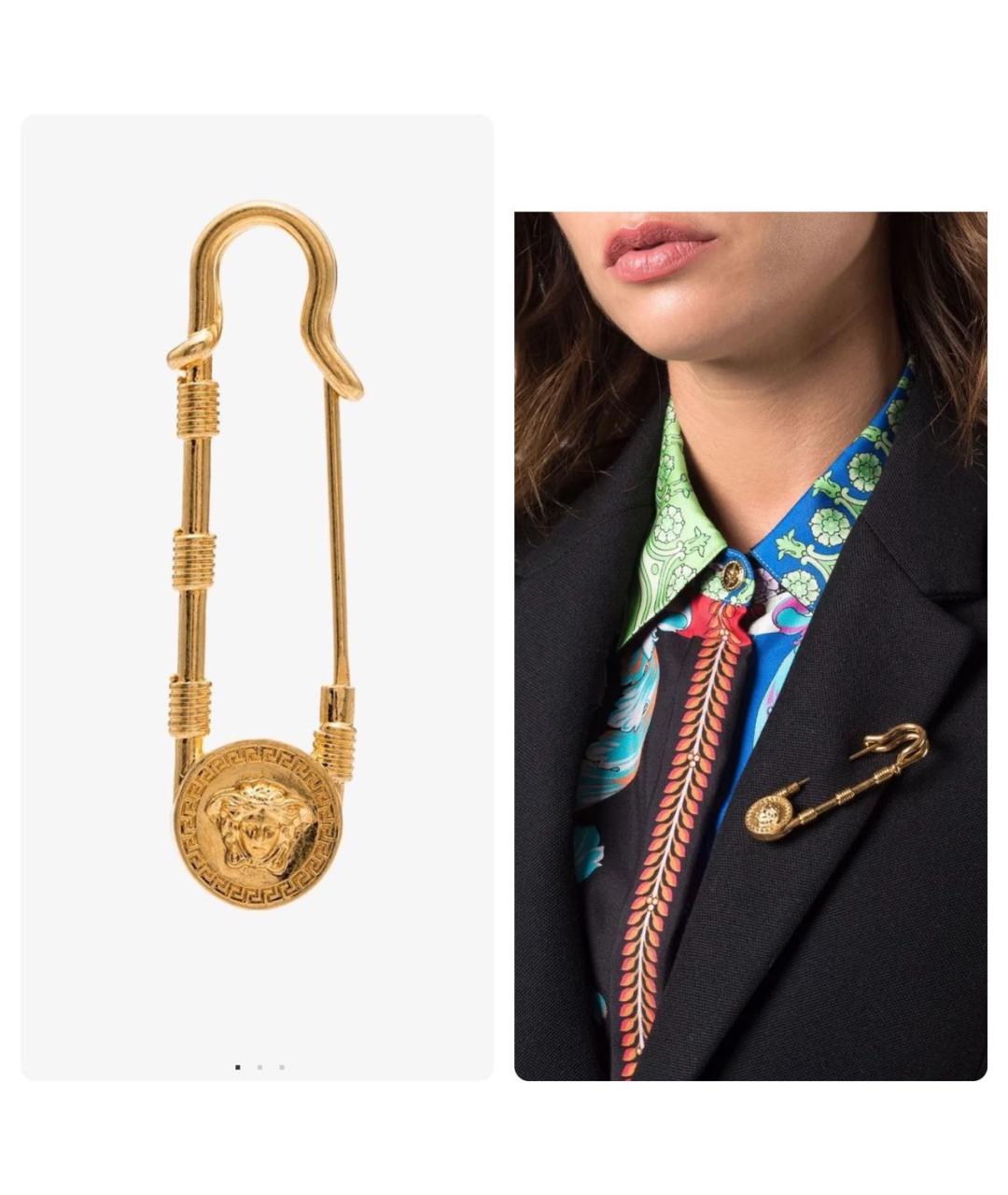 VERSACE Золотая булавка / брошь, фото 4