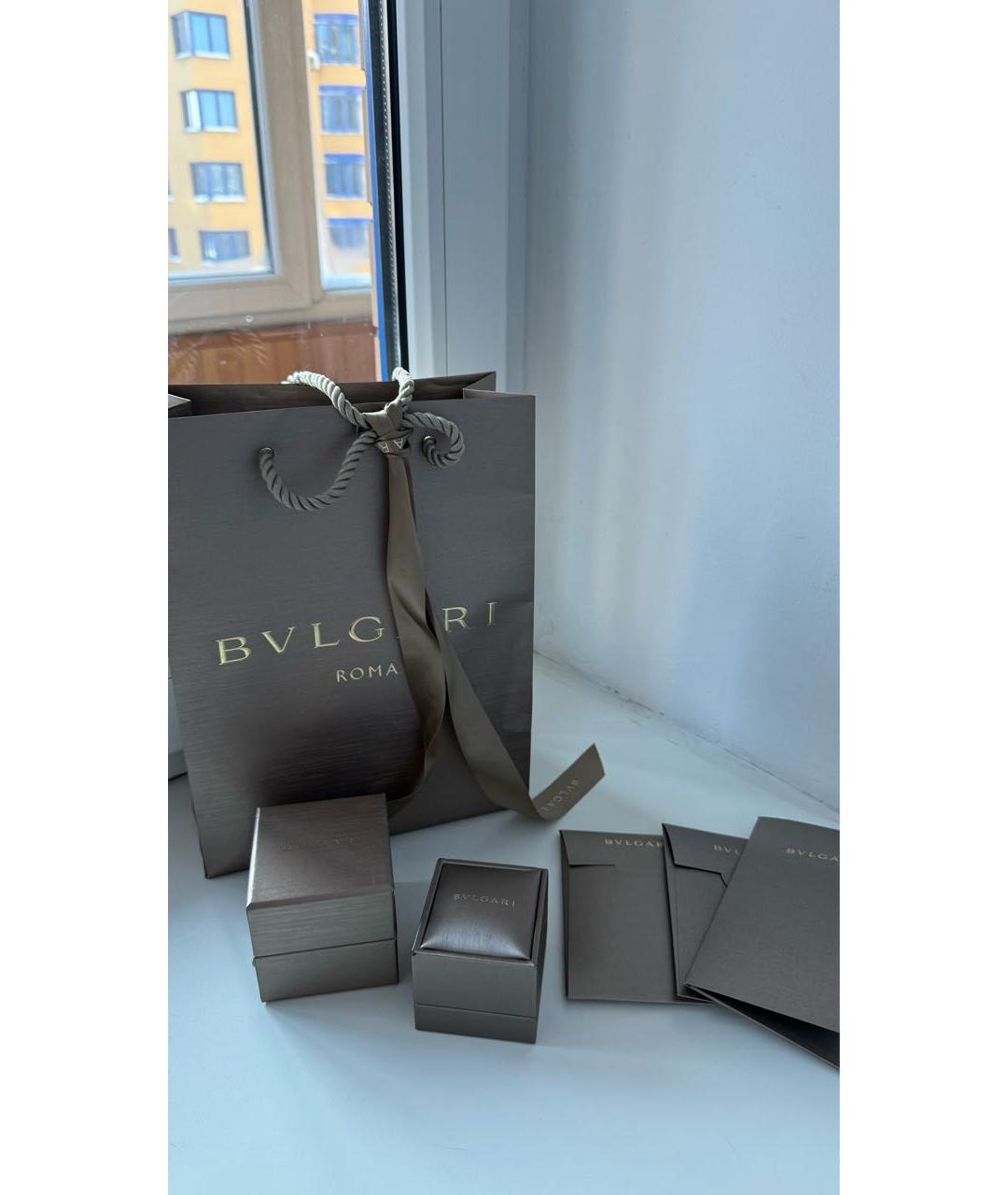 BVLGARI Серебряное платиновое кольцо, фото 7