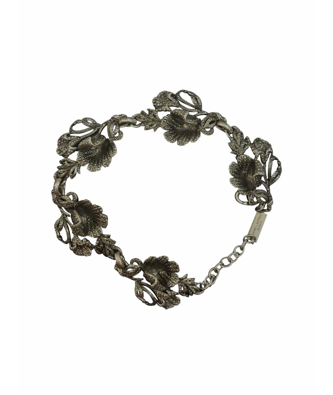 SAINT LAURENT Серебрянный браслет, фото 1