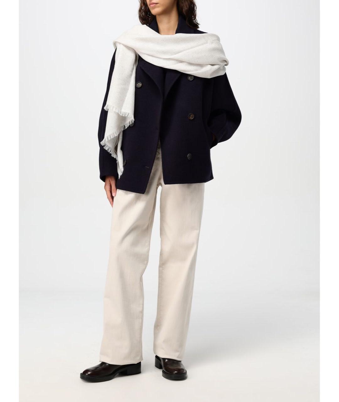 BRUNELLO CUCINELLI Бежевые хлопко-эластановые прямые джинсы, фото 7