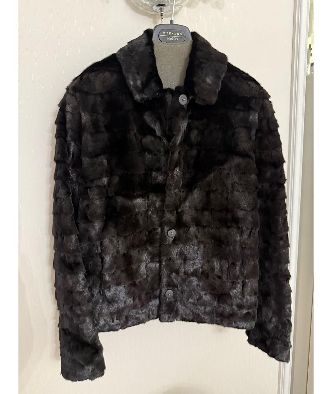 MAX MARA STUDIO Черная шуба, фото 2