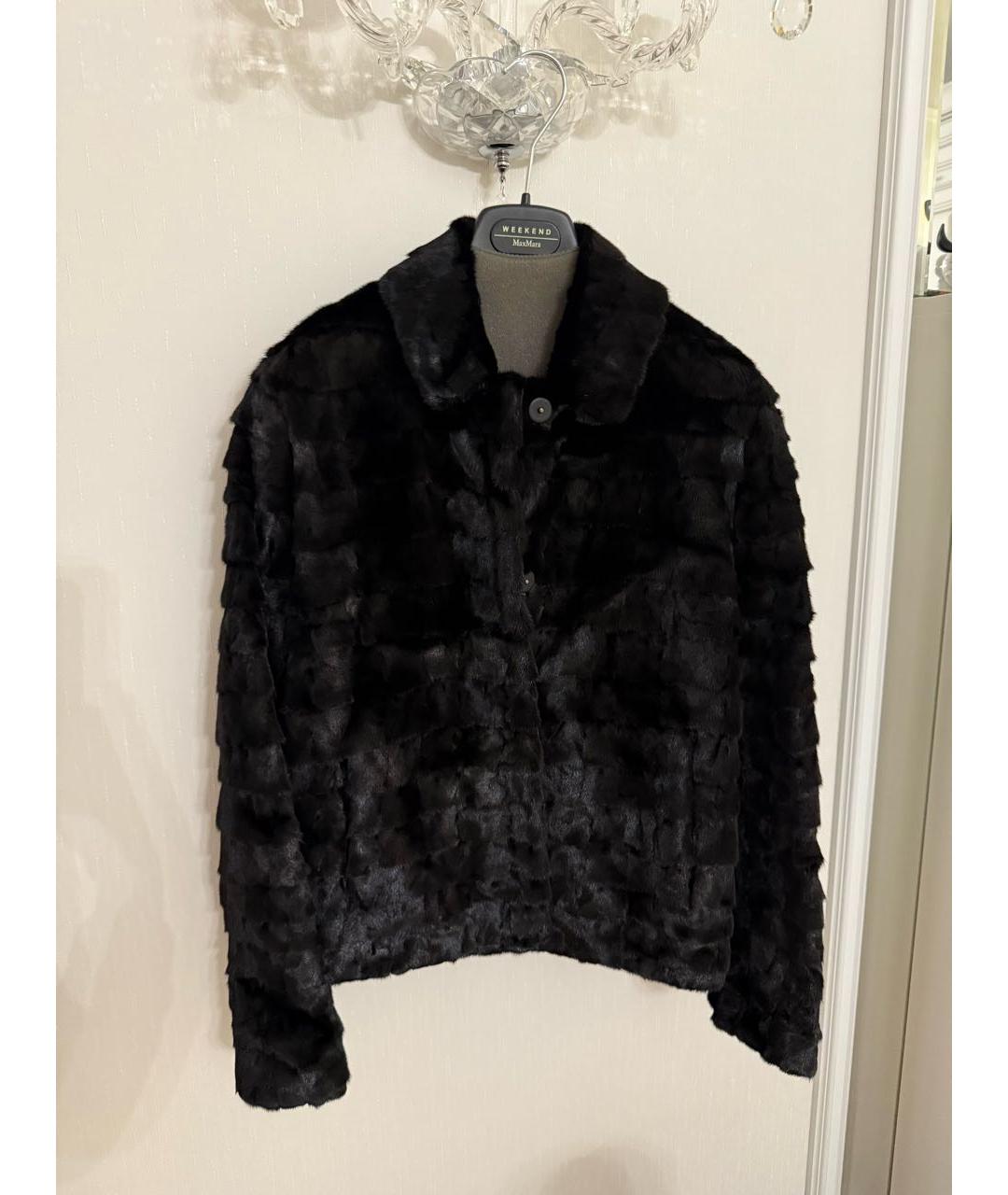 MAX MARA STUDIO Черная шуба, фото 7