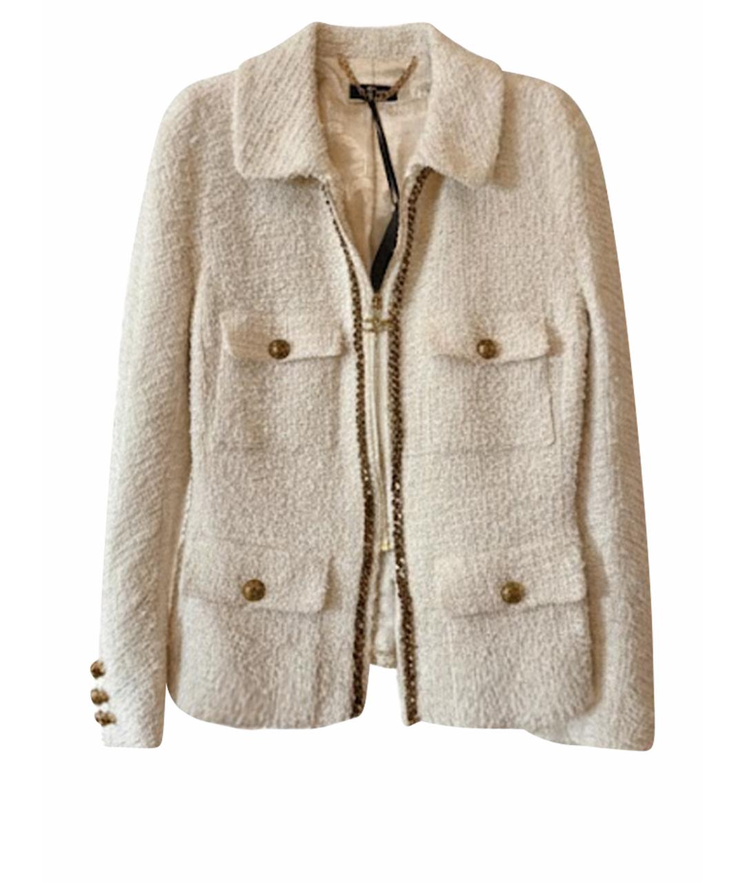 ELISABETTA FRANCHI Бежевый жакет/пиджак, фото 1