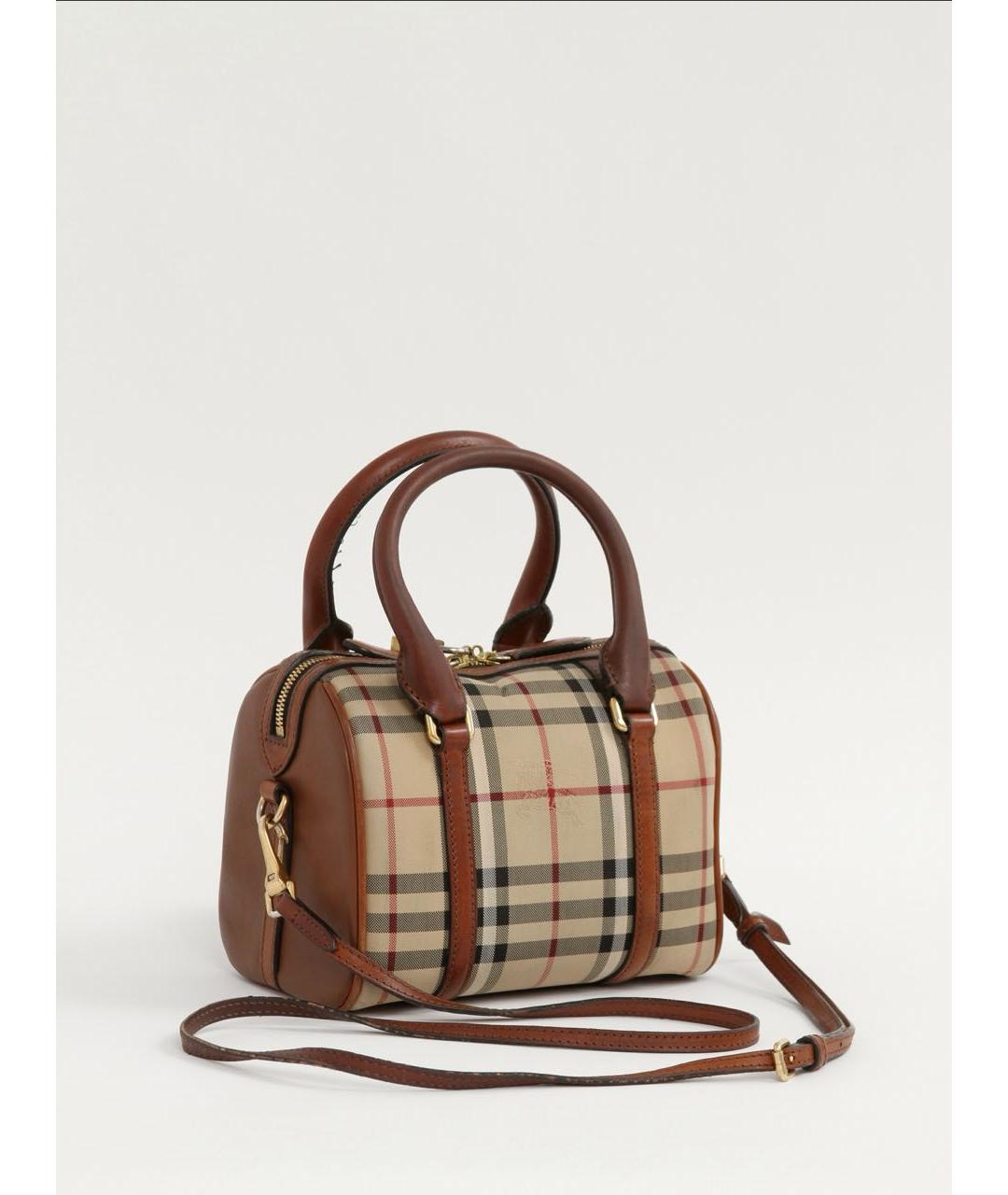 BURBERRY Бежевая кожаная сумка с короткими ручками, фото 9