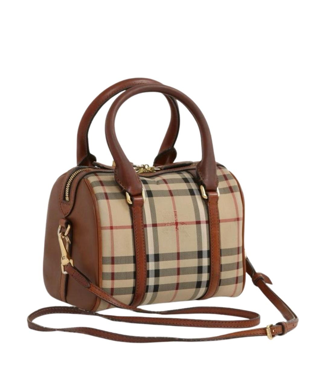 BURBERRY Бежевая кожаная сумка с короткими ручками, фото 1