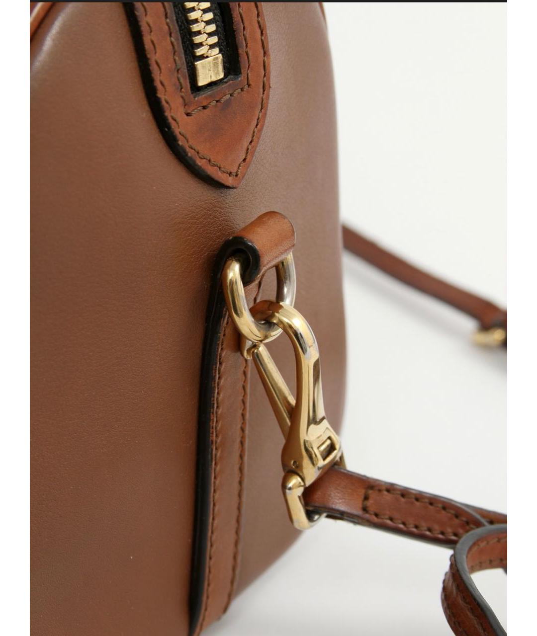 BURBERRY Бежевая кожаная сумка с короткими ручками, фото 5