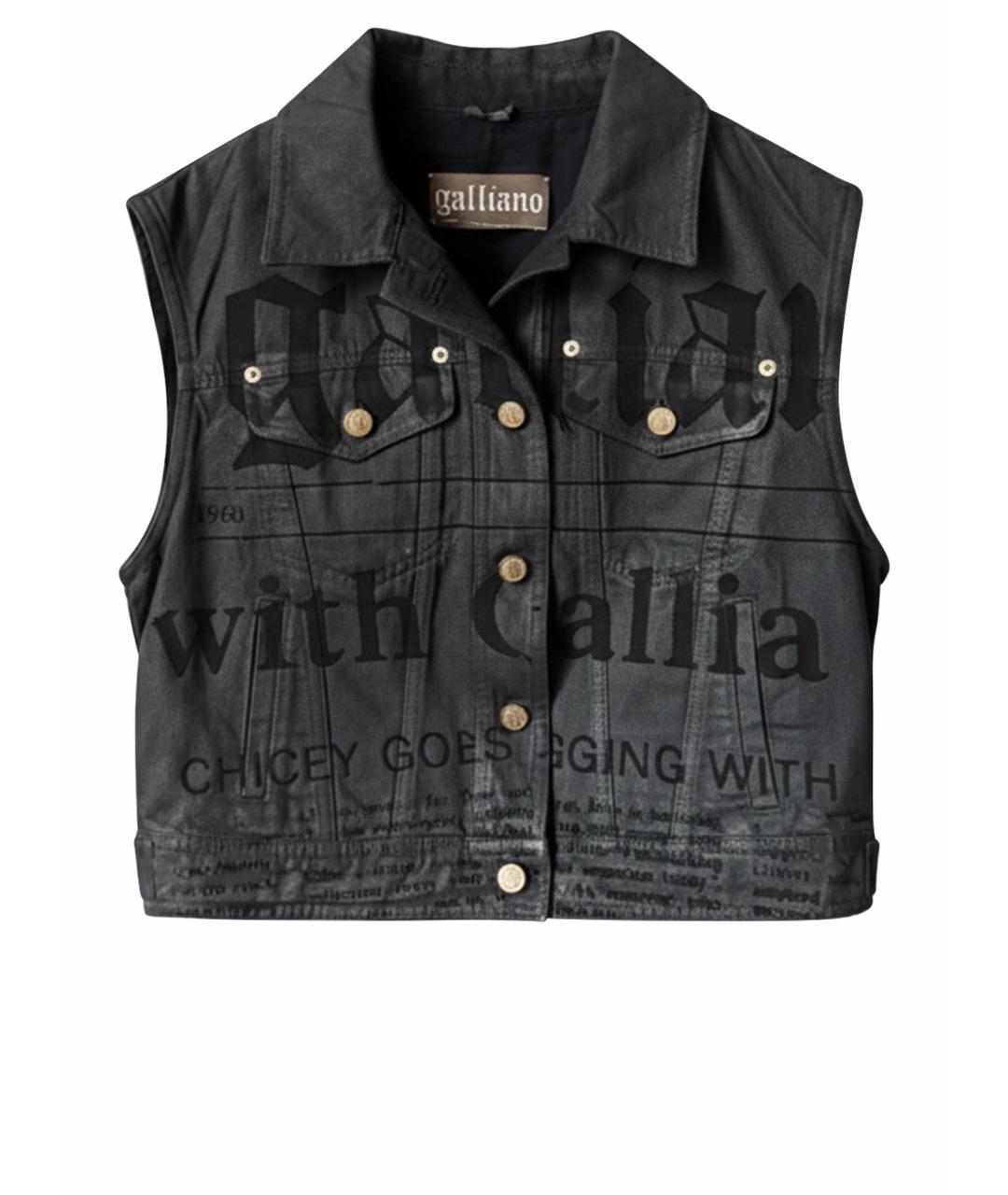 JOHN GALLIANO Черный деним корсет, фото 1