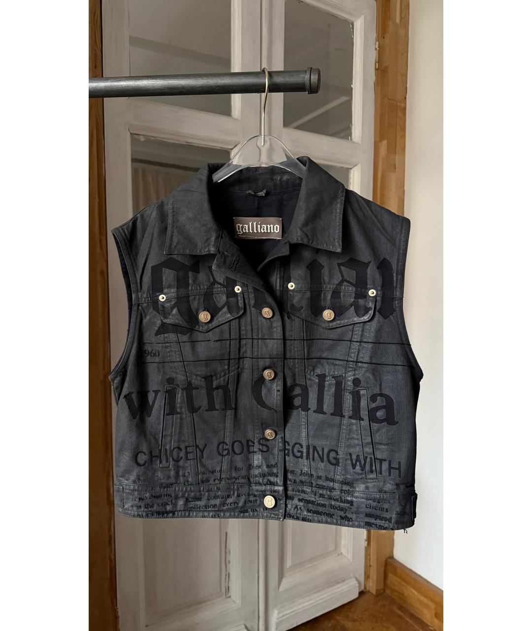 JOHN GALLIANO Черный деним корсет, фото 6