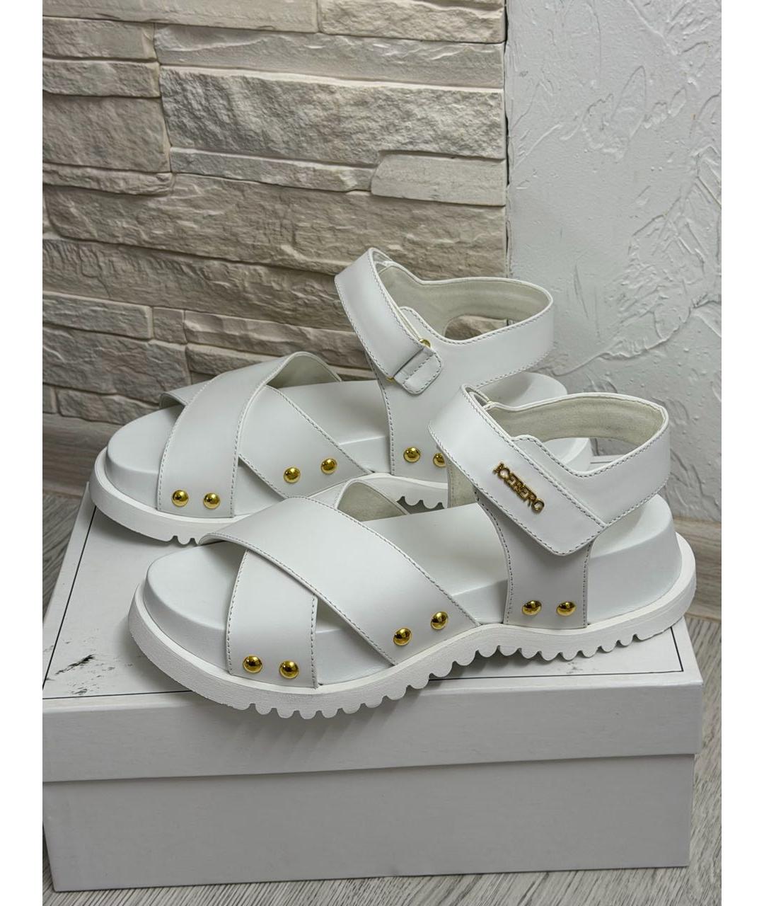 ICEBERG Белые кожаные босоножки, фото 9