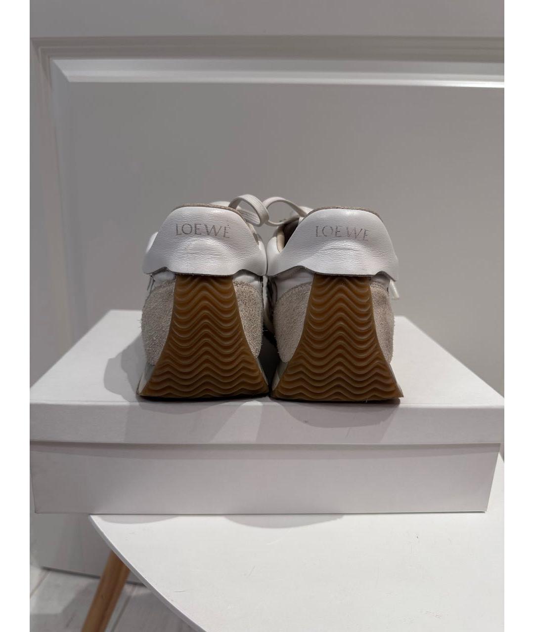 LOEWE Серые замшевые кроссовки, фото 4