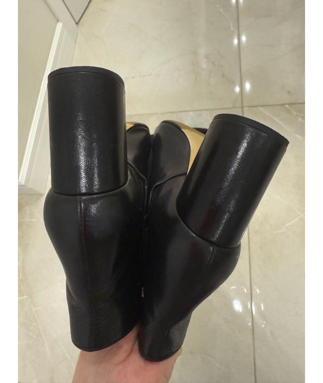 MAX MARA Черные кожаные ботильоны, фото 7