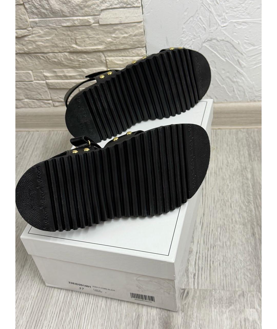 ICEBERG Черные кожаные босоножки, фото 7