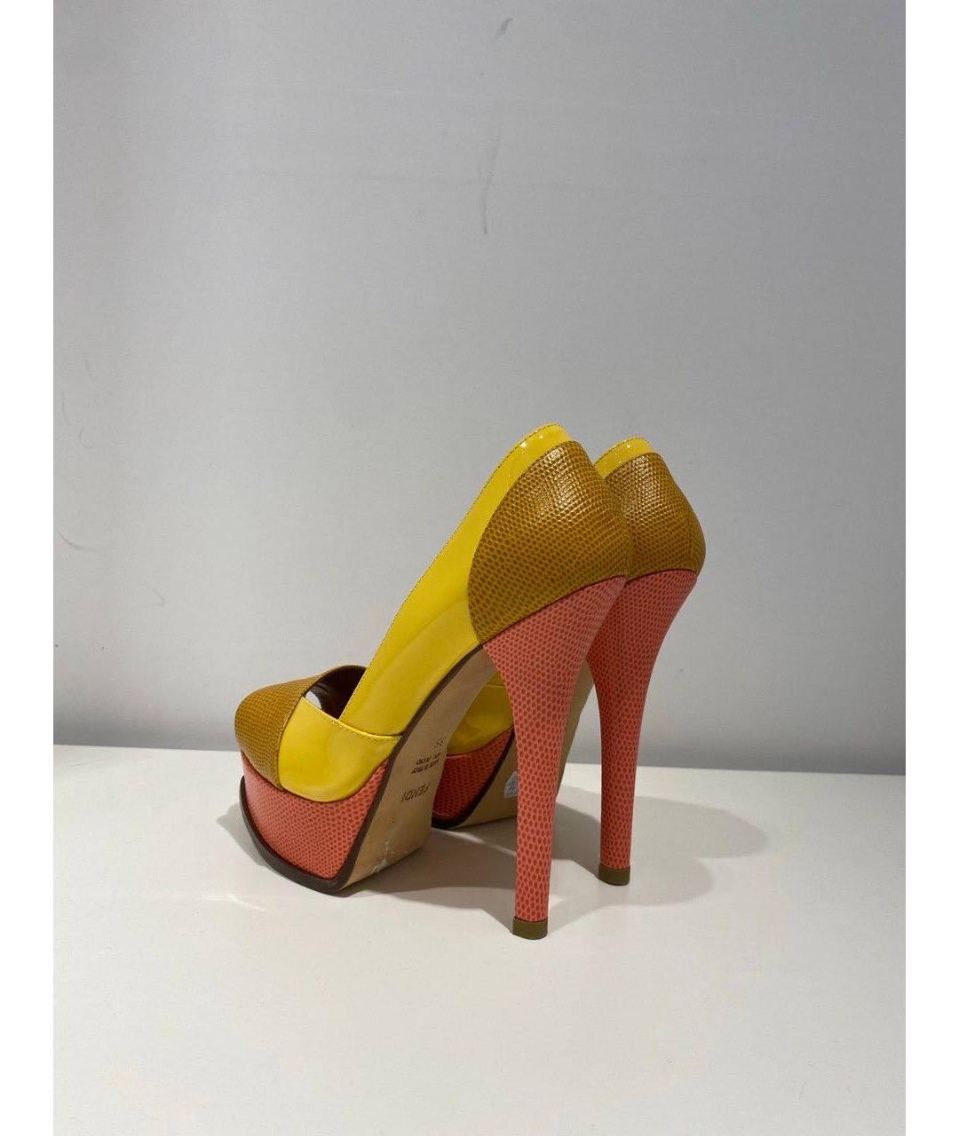 FENDI Мульти кожаные туфли, фото 3