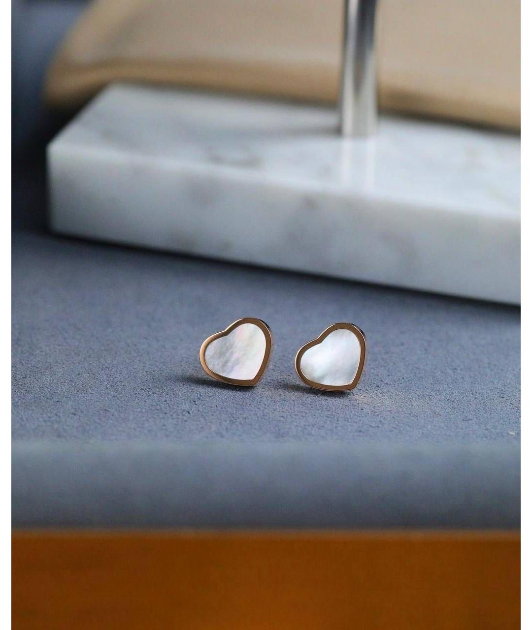 CHOPARD Белые серьги из розового золота, фото 3