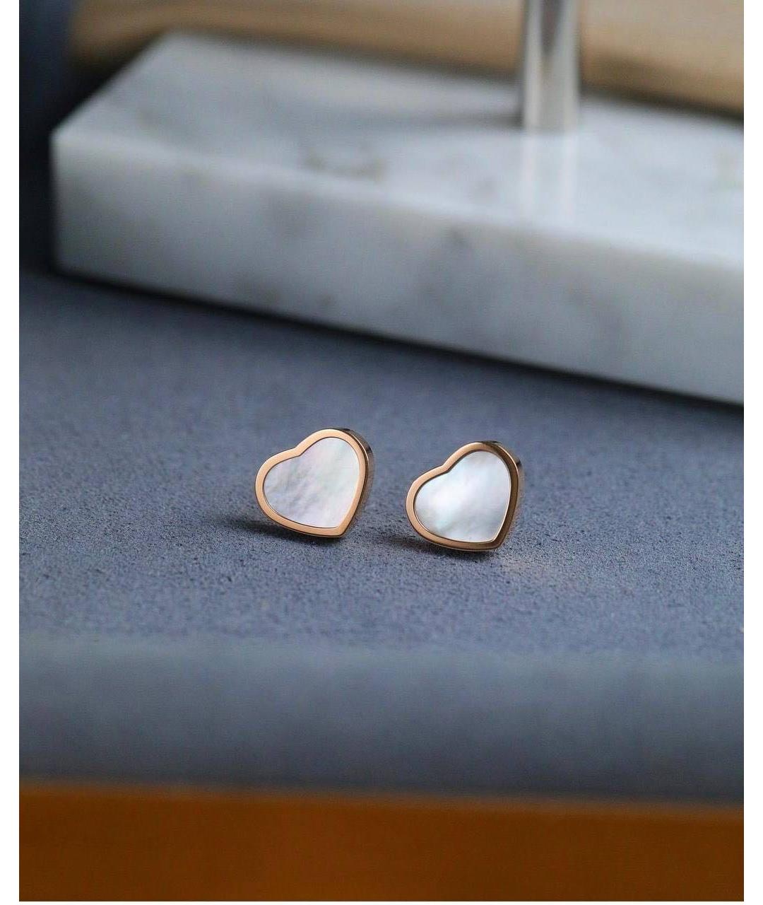 CHOPARD Белые серьги из розового золота, фото 2