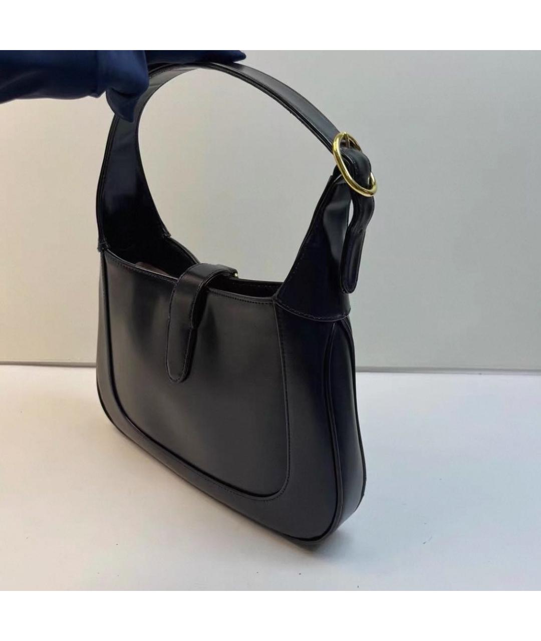GUCCI Черная кожаная сумка с короткими ручками, фото 8