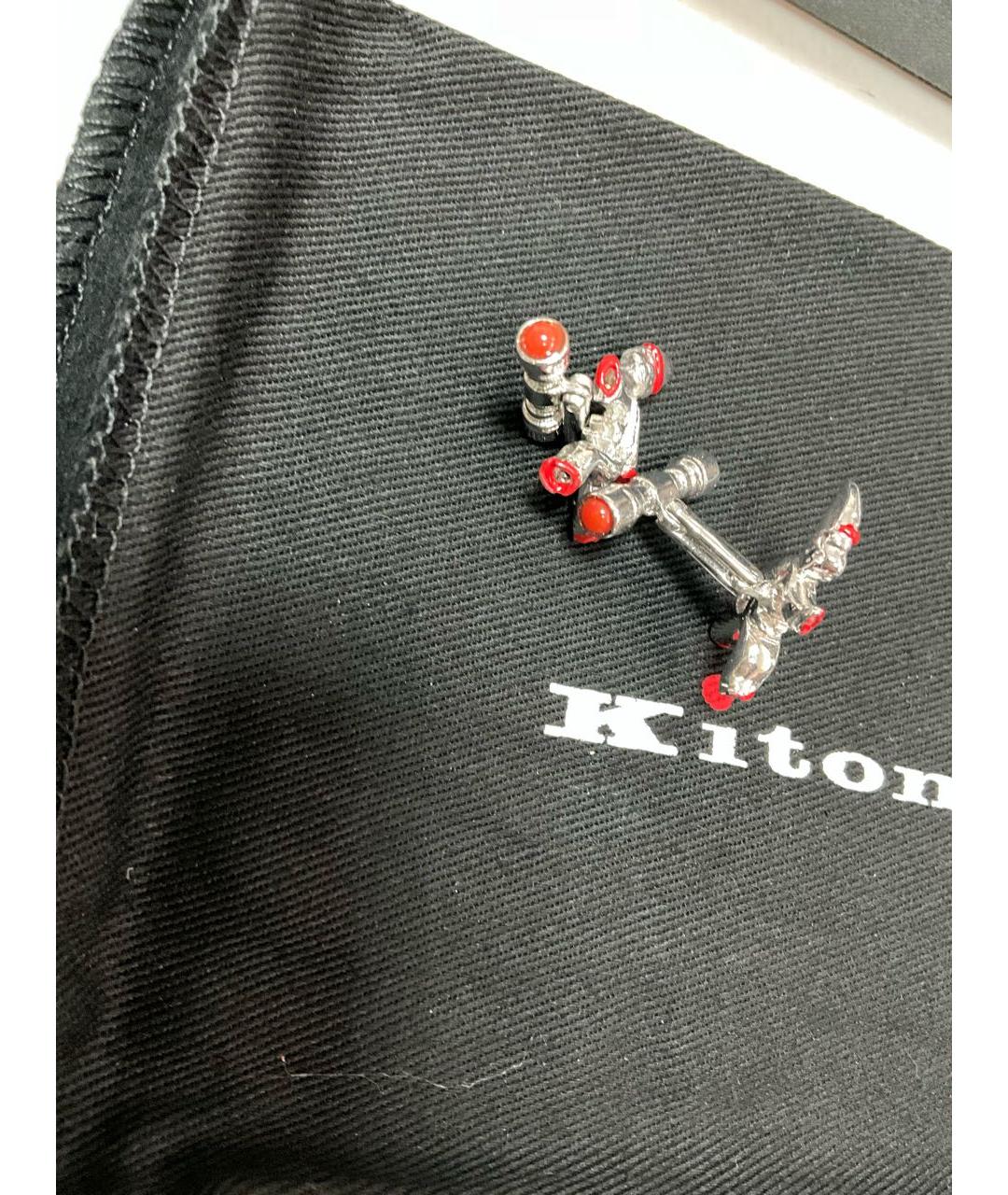 KITON Серебряные металлические запонки, фото 4