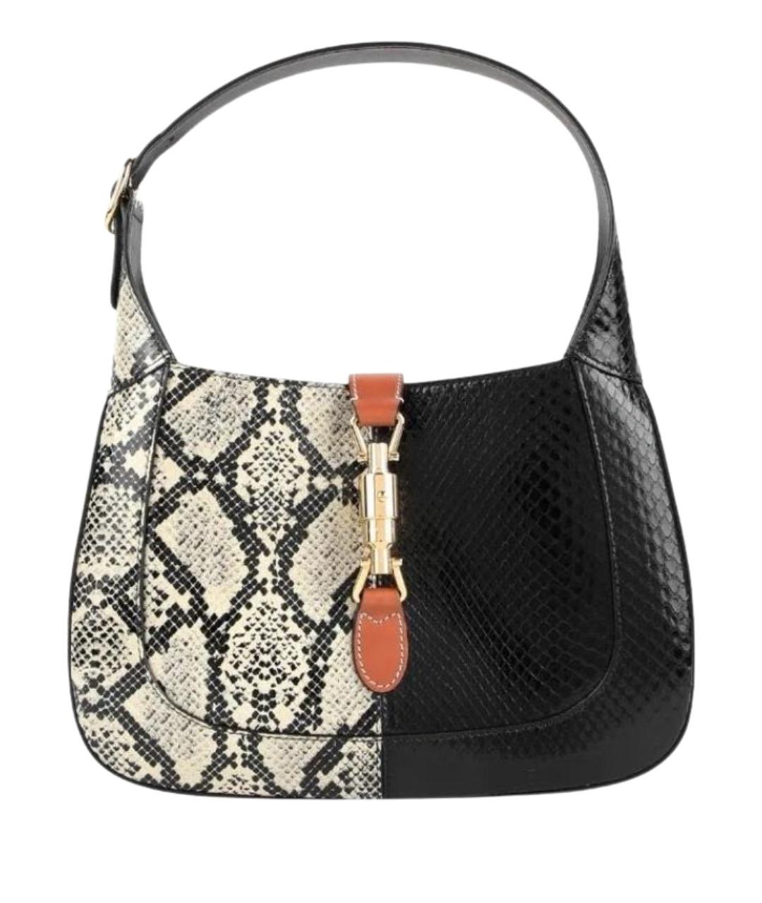 GUCCI Черная кожаная сумка с короткими ручками, фото 1