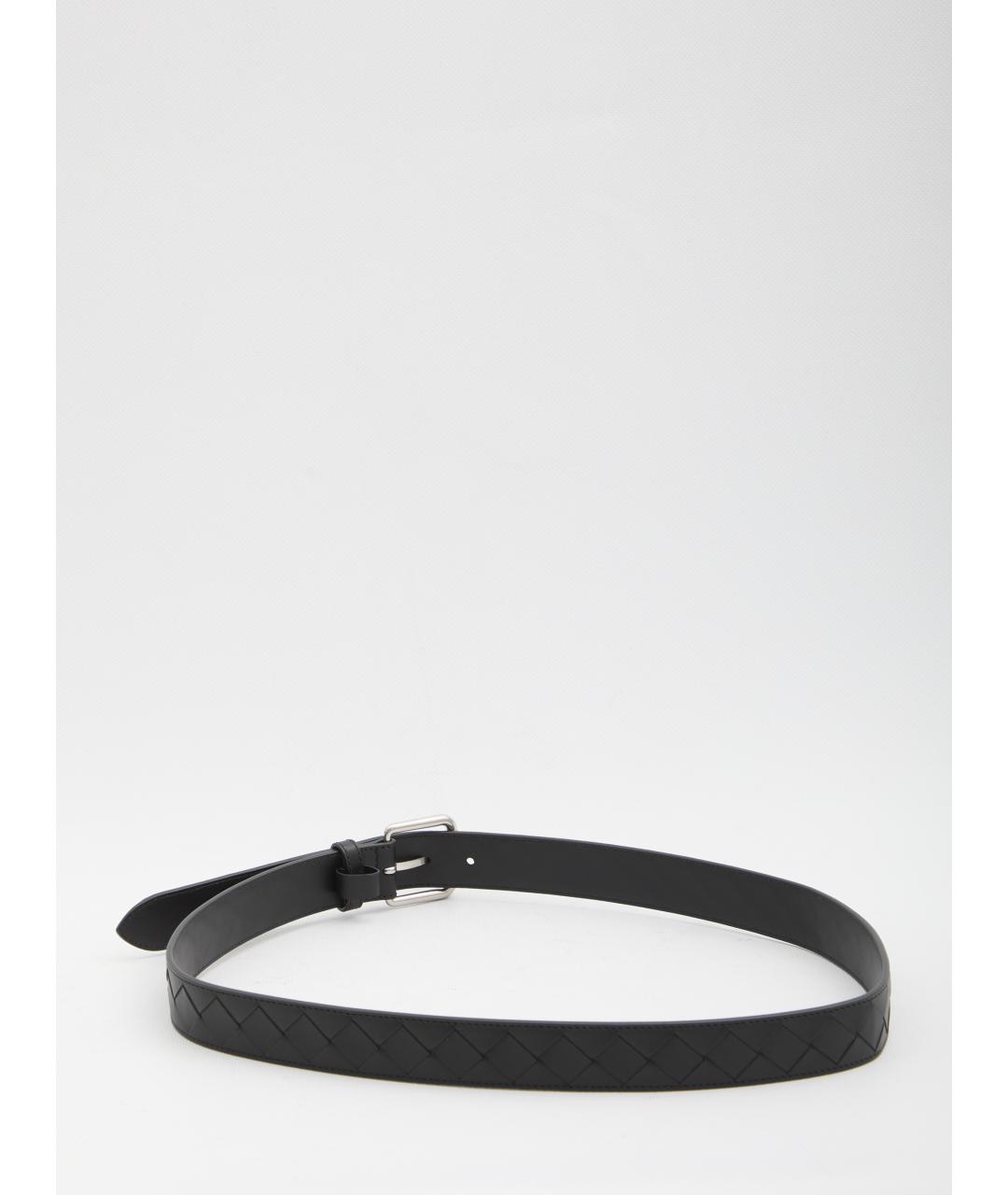 BOTTEGA VENETA Черный кожаный ремень, фото 2