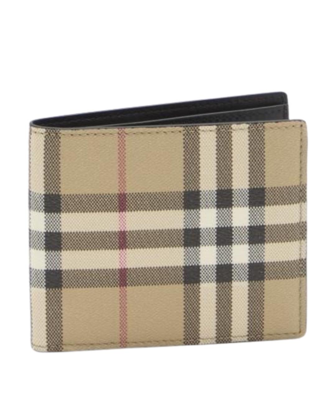 BURBERRY Бежевый кошелек из искусственной кожи, фото 1