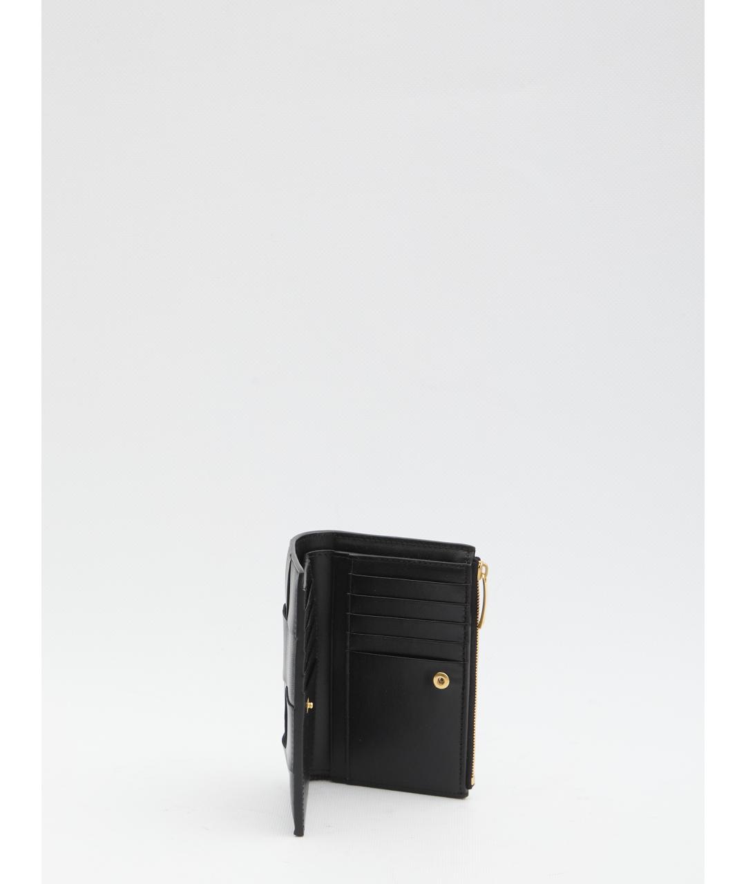 BOTTEGA VENETA Черный кожаный кошелек, фото 4