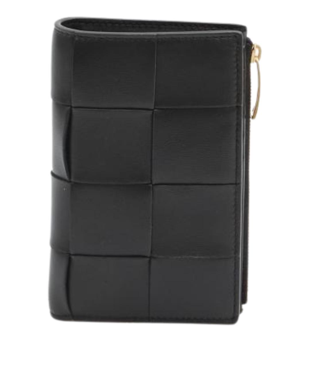 BOTTEGA VENETA Черный кожаный кошелек, фото 1