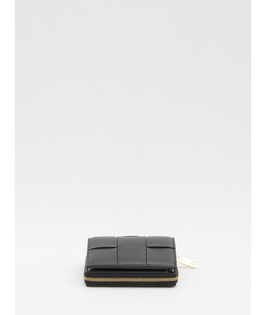 BOTTEGA VENETA Черный кожаный кошелек, фото 3