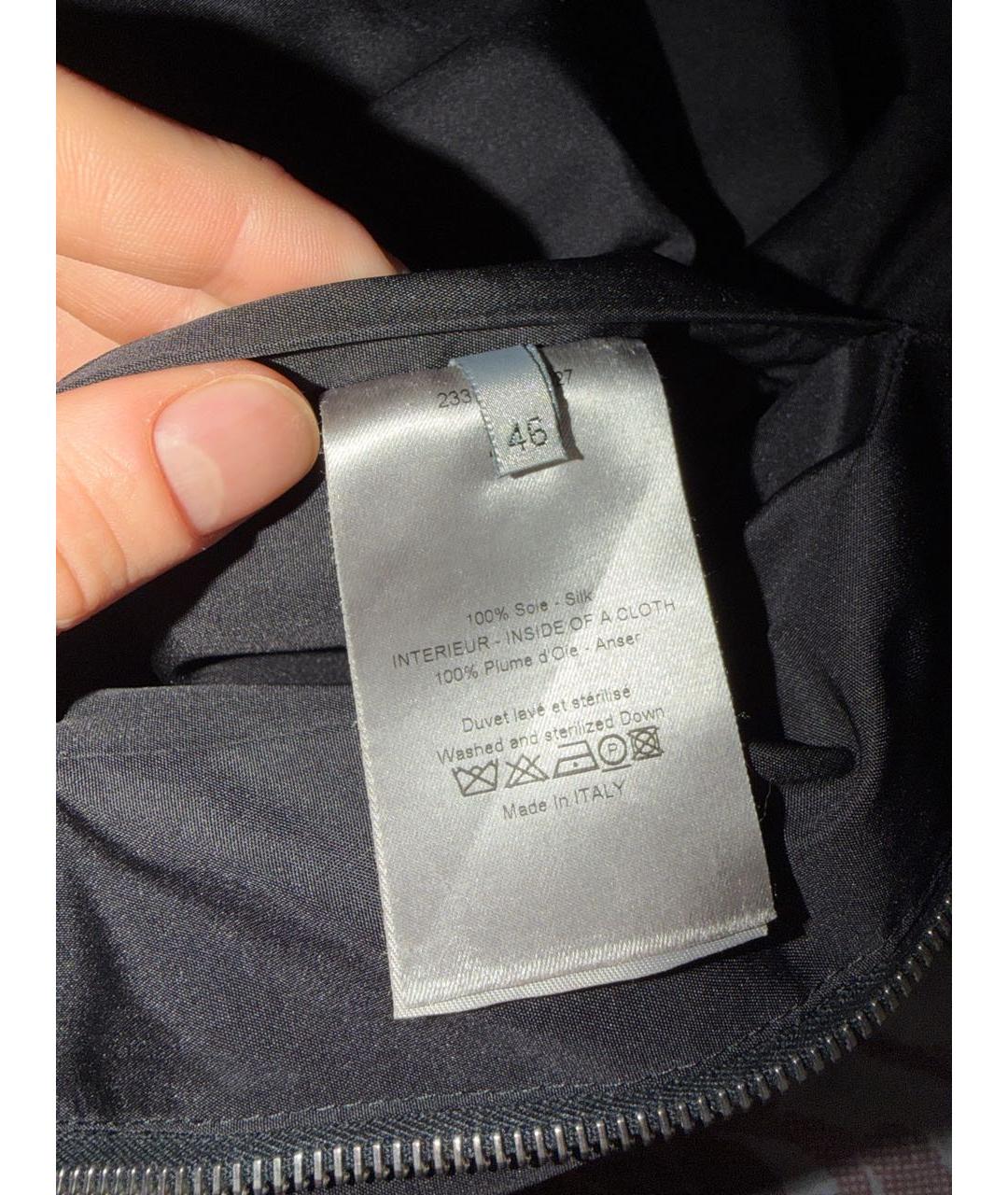 CHRISTIAN DIOR Черный шелковый пуховик, фото 5