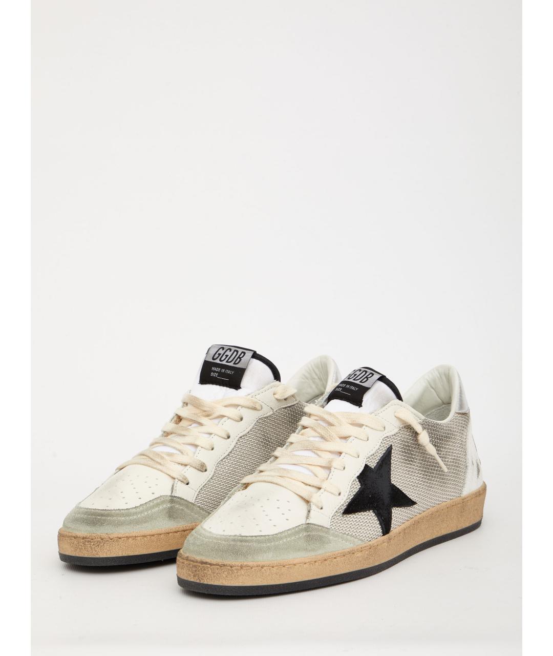 GOLDEN GOOSE DELUXE BRAND Серые кожаные низкие кроссовки / кеды, фото 2