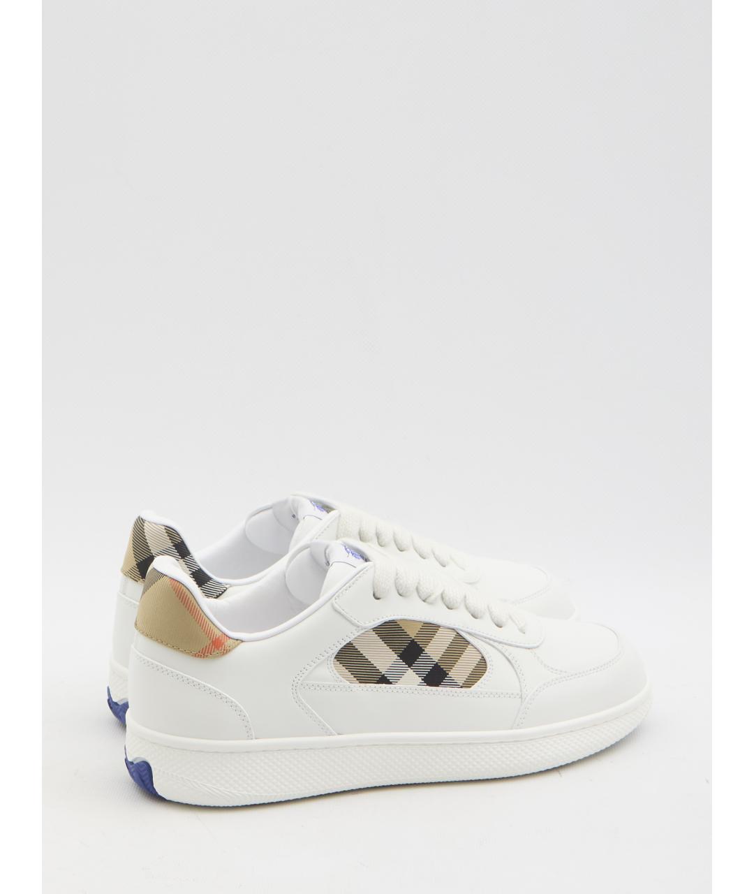 BURBERRY Белые кожаные кроссовки, фото 3