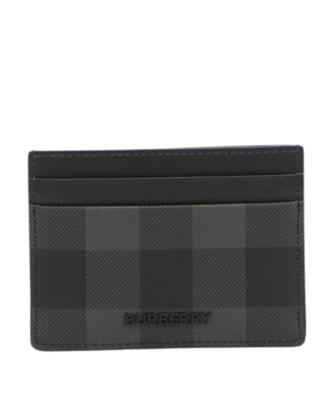BURBERRY Серый кожаный кардхолдер, фото 1